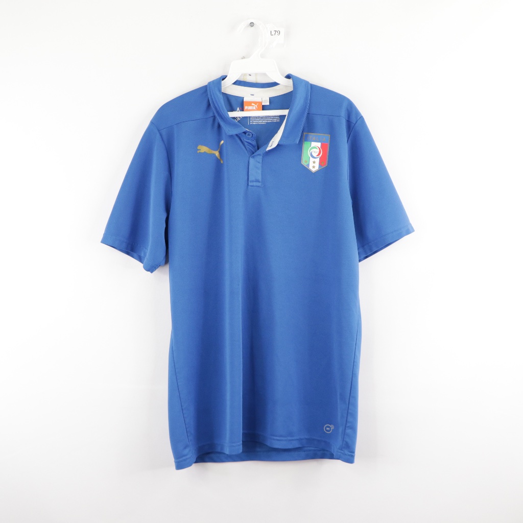 Puma Mens Large Italy World Cup Polo Shirt Blue